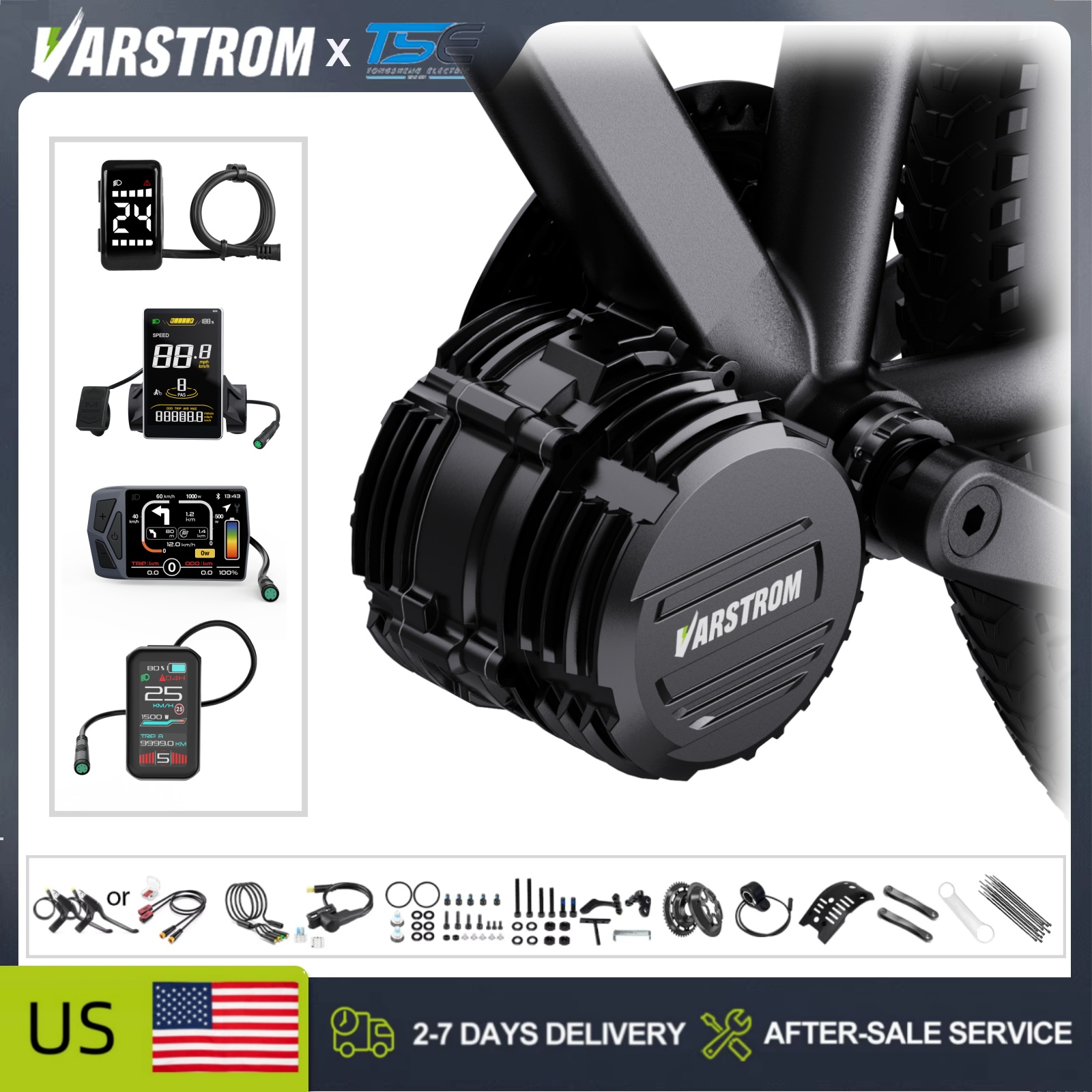 [Em estoque nos EUA] Kits de m - Mid Drive Conversion Kit 1000W avaliação e preço