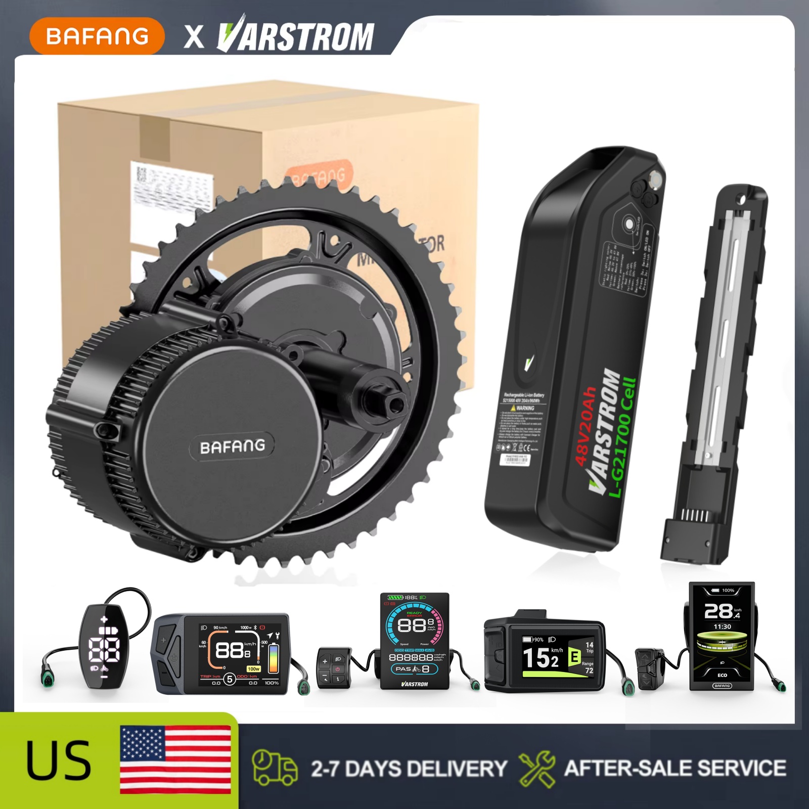 [Em estoque nos EUA] Kit de co - Mid Drive Conversion Kit 1000W avaliação e preço